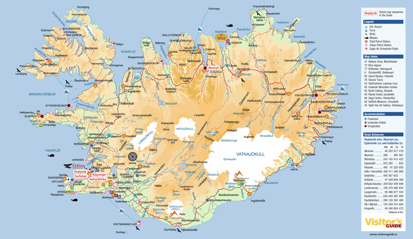 island tourist karte
